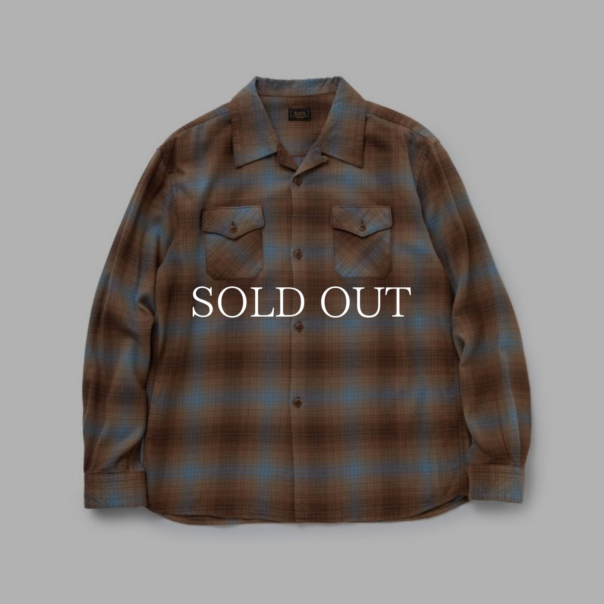 画像1: RATS  COTTON RAYON CHECK SHIRT (BROWN CHECK) (1)