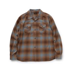 画像1: RATS  COTTON RAYON CHECK SHIRT (BROWN CHECK) (1)