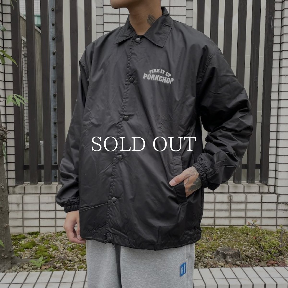 画像7: PORKCHOP GARAGE SUPPLY  3D B＆S COACH JKT (BLACK) (7)