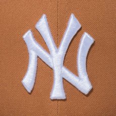 画像4: NEW ERA  59FIFTY MLB Duck Canvas ダックキャンバス ニューヨーク・ヤンキース ライトブロンズ ネイビーバイザー (ライトブロンズ) (4)
