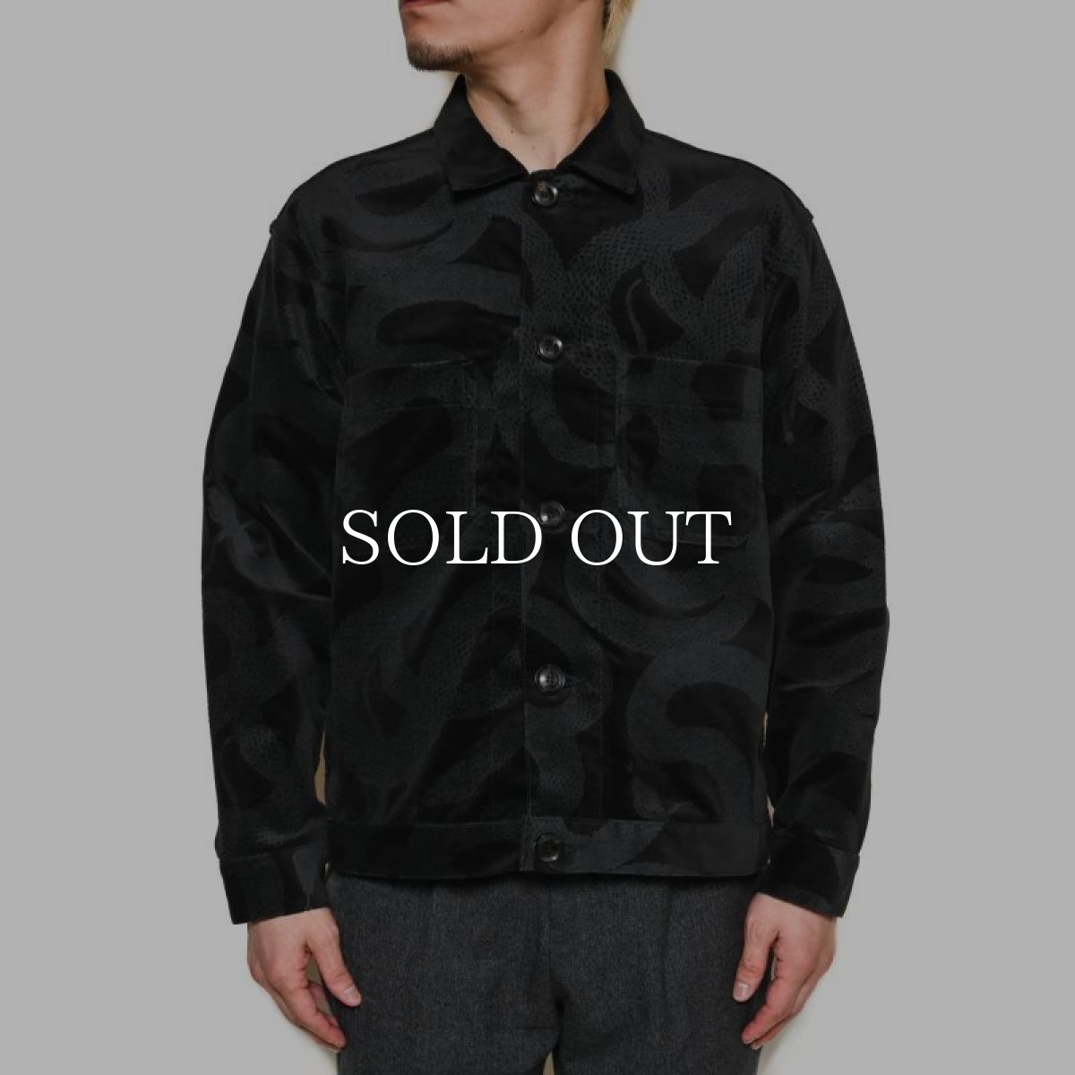 画像8: CALEE  ALLOVER SNAKE PATTERN VELVETEEN JACKET (8)