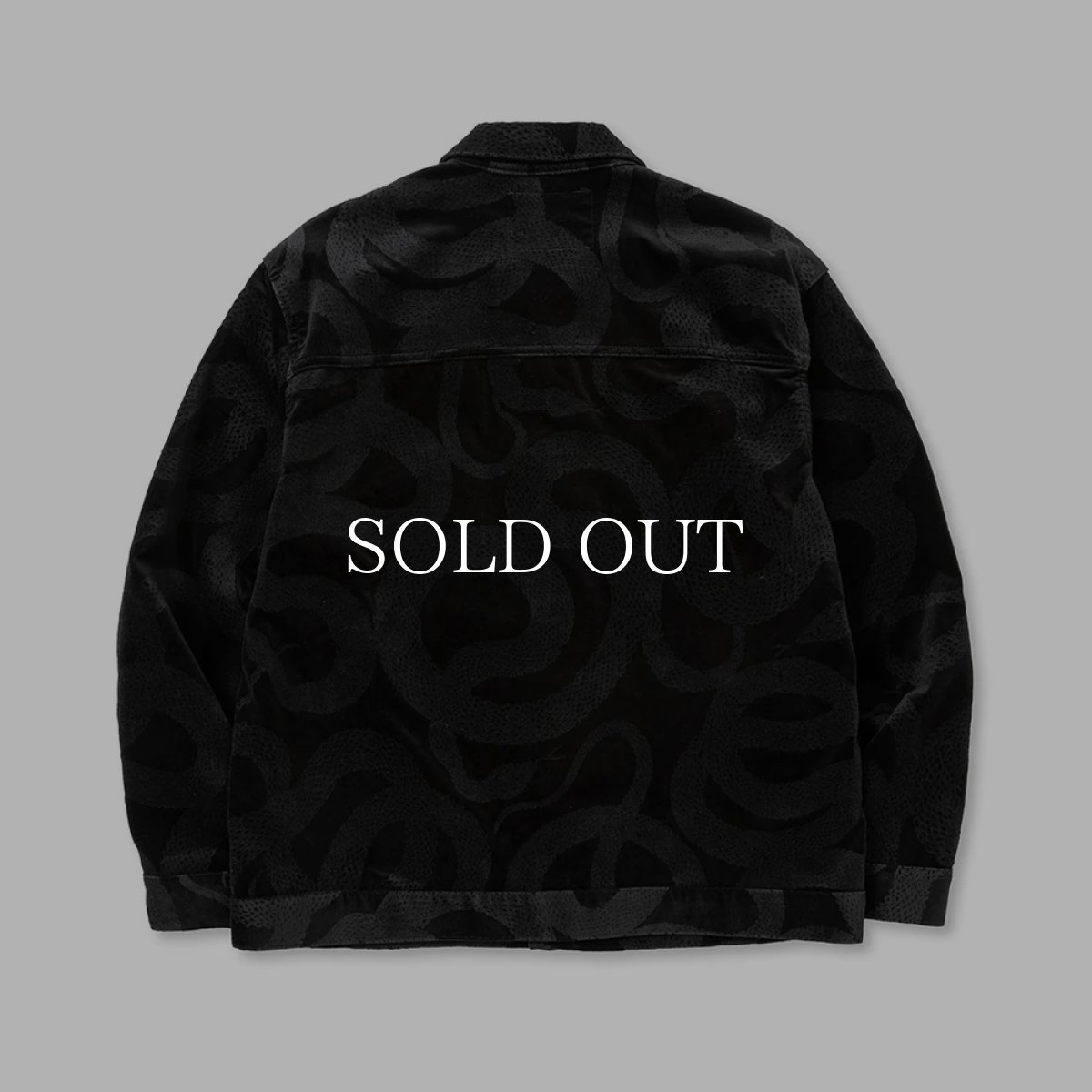 画像2: CALEE  ALLOVER SNAKE PATTERN VELVETEEN JACKET (2)