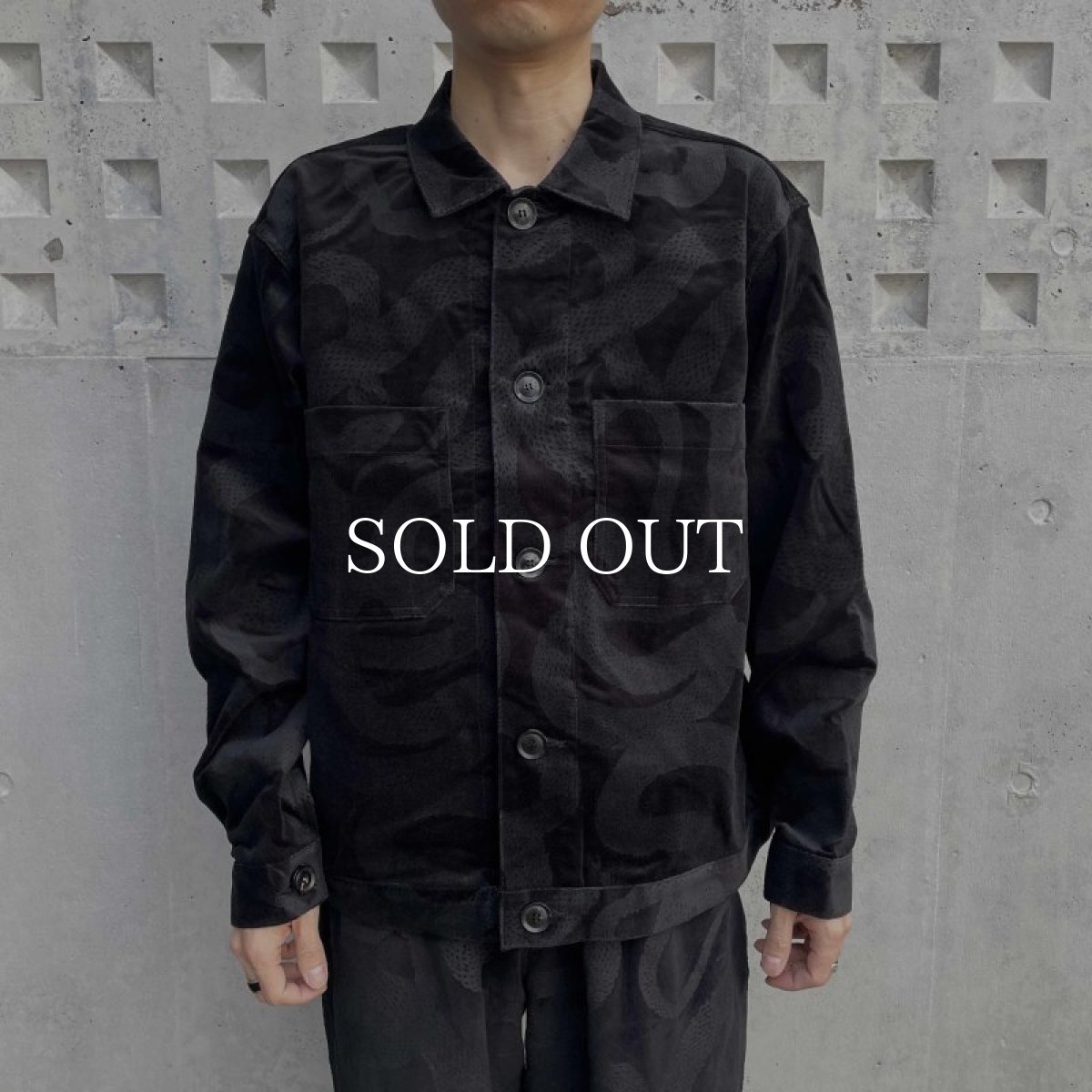 画像9: CALEE  ALLOVER SNAKE PATTERN VELVETEEN JACKET (9)