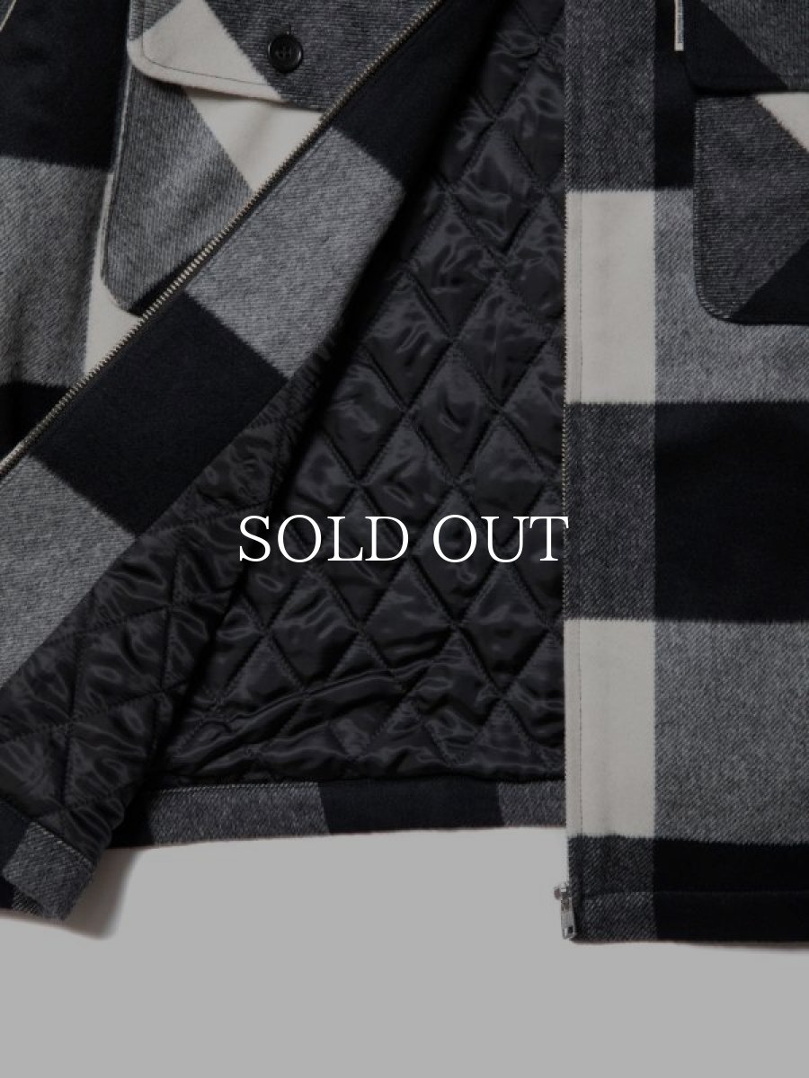 画像5: COOTIE   Buffalo Check Wool Zip Up CPO Jacket (5)