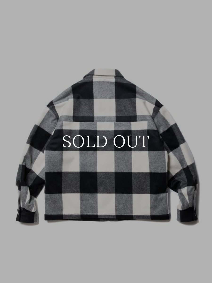 画像2: COOTIE   Buffalo Check Wool Zip Up CPO Jacket (2)