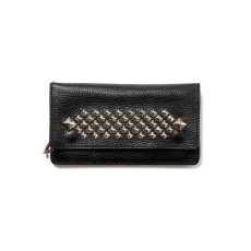 画像1: CALEE  STUDS LEATHER LONG WALLET (1)