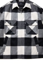 画像4: COOTIE   Buffalo Check Wool Zip Up CPO Jacket (4)