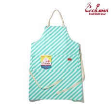 画像1: COOKMAN  ワイドポケットエプロン Wide Pocket Apron Candy Stripe Mint (1)