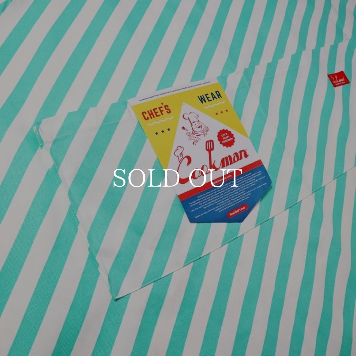 画像5: COOKMAN  ワイドポケットエプロン Wide Pocket Apron Candy Stripe Mint (5)