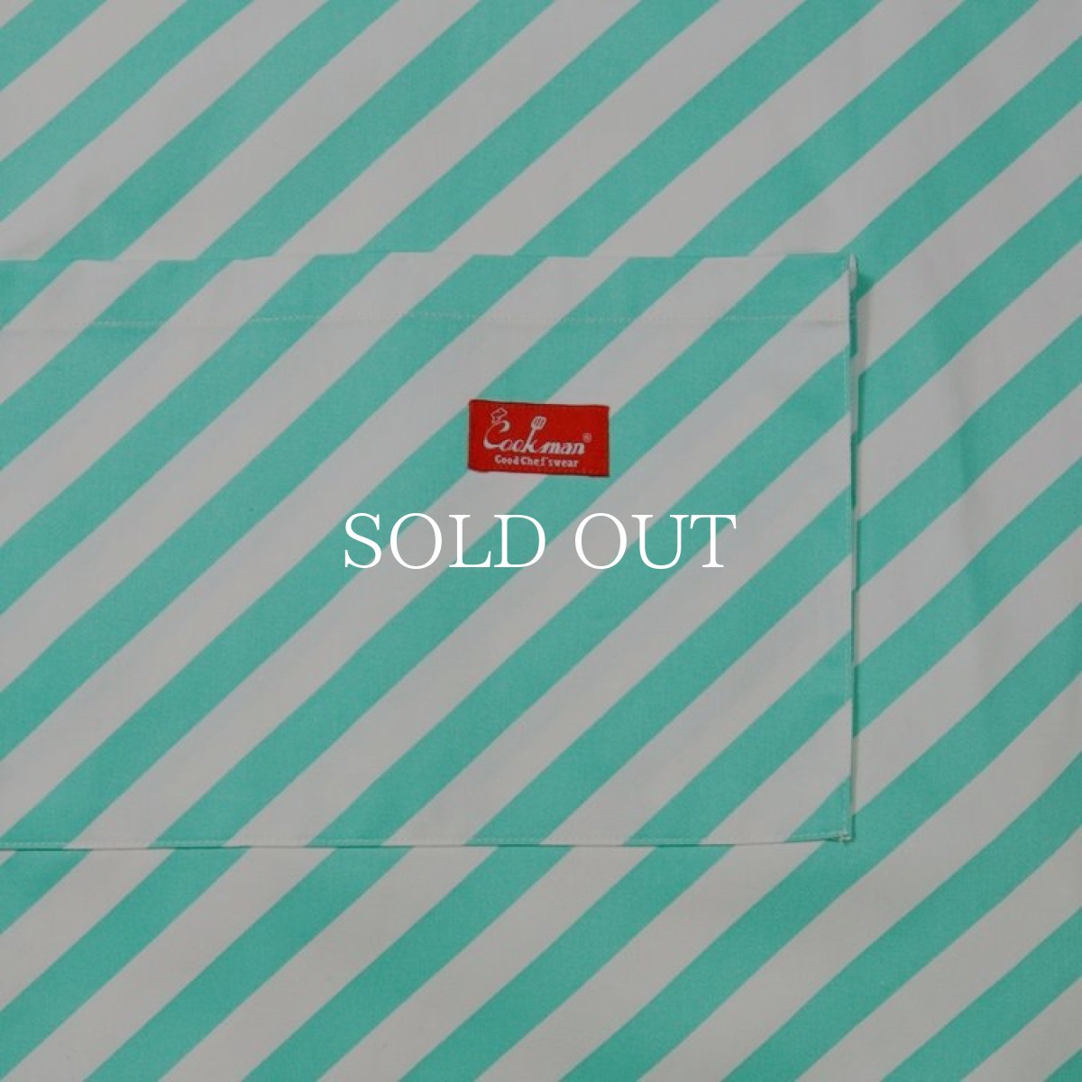 画像4: COOKMAN  ワイドポケットエプロン Wide Pocket Apron Candy Stripe Mint (4)