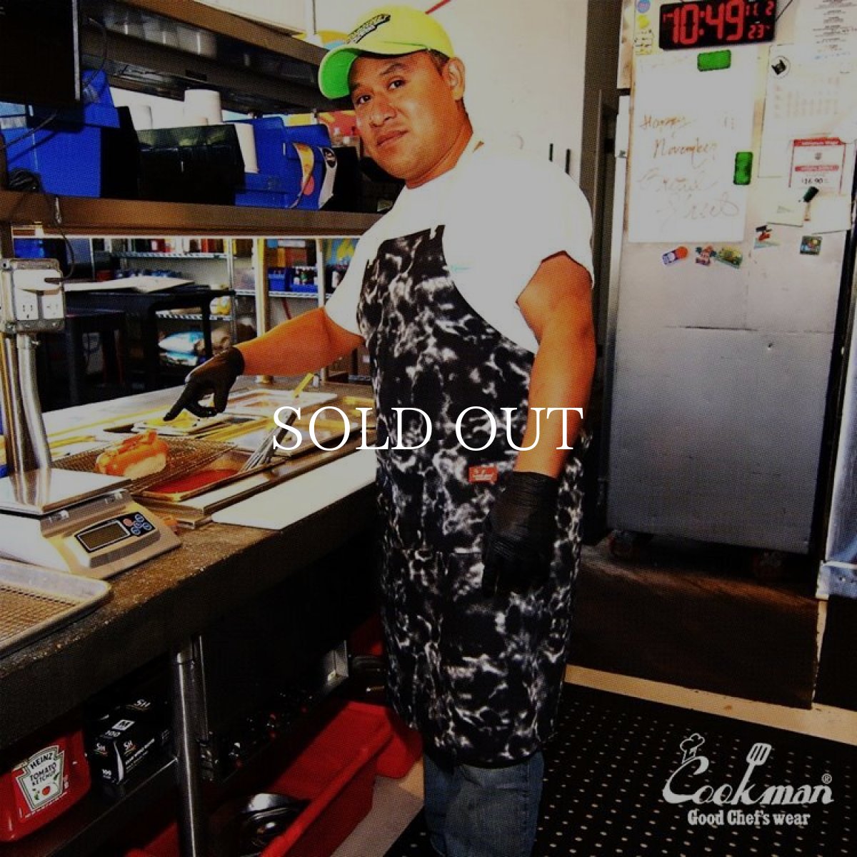 画像8: COOKMAN  ワイドポケットエプロン Wide Pocket Apron Marble Black (8)