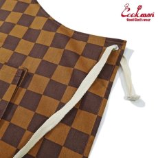 画像3: COOKMAN  ワイドポケットエプロン Wide Pocket Apron Checker Brown (3)