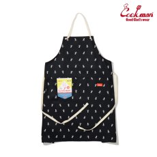 画像1: COOKMAN  ワイドポケットエプロン Wide Pocket Apron Skull Black (1)