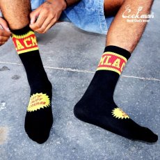 画像6: COOKMAN  ソックス Rib Crew Socks CMLA logo Black (6)