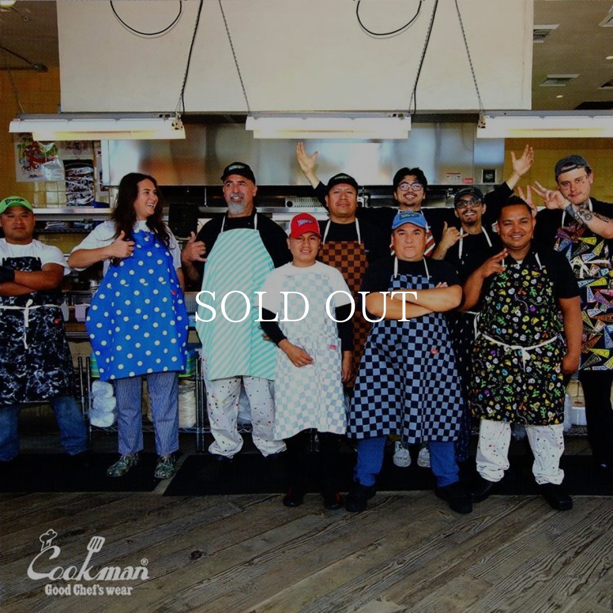 画像11: COOKMAN  ワイドポケットエプロン Wide Pocket Apron Dots Blue (11)