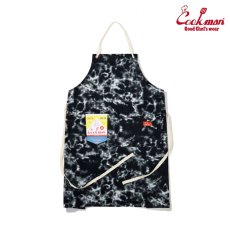 画像1: COOKMAN  ワイドポケットエプロン Wide Pocket Apron Marble Black (1)