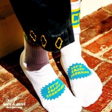 画像11: COOKMAN  ソックス Rib Crew Socks CMLA logo White (11)