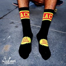 画像7: COOKMAN  ソックス Rib Crew Socks CMLA logo Black (7)