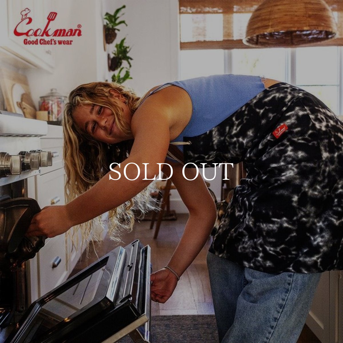 画像12: COOKMAN  ワイドポケットエプロン Wide Pocket Apron Marble Black (12)