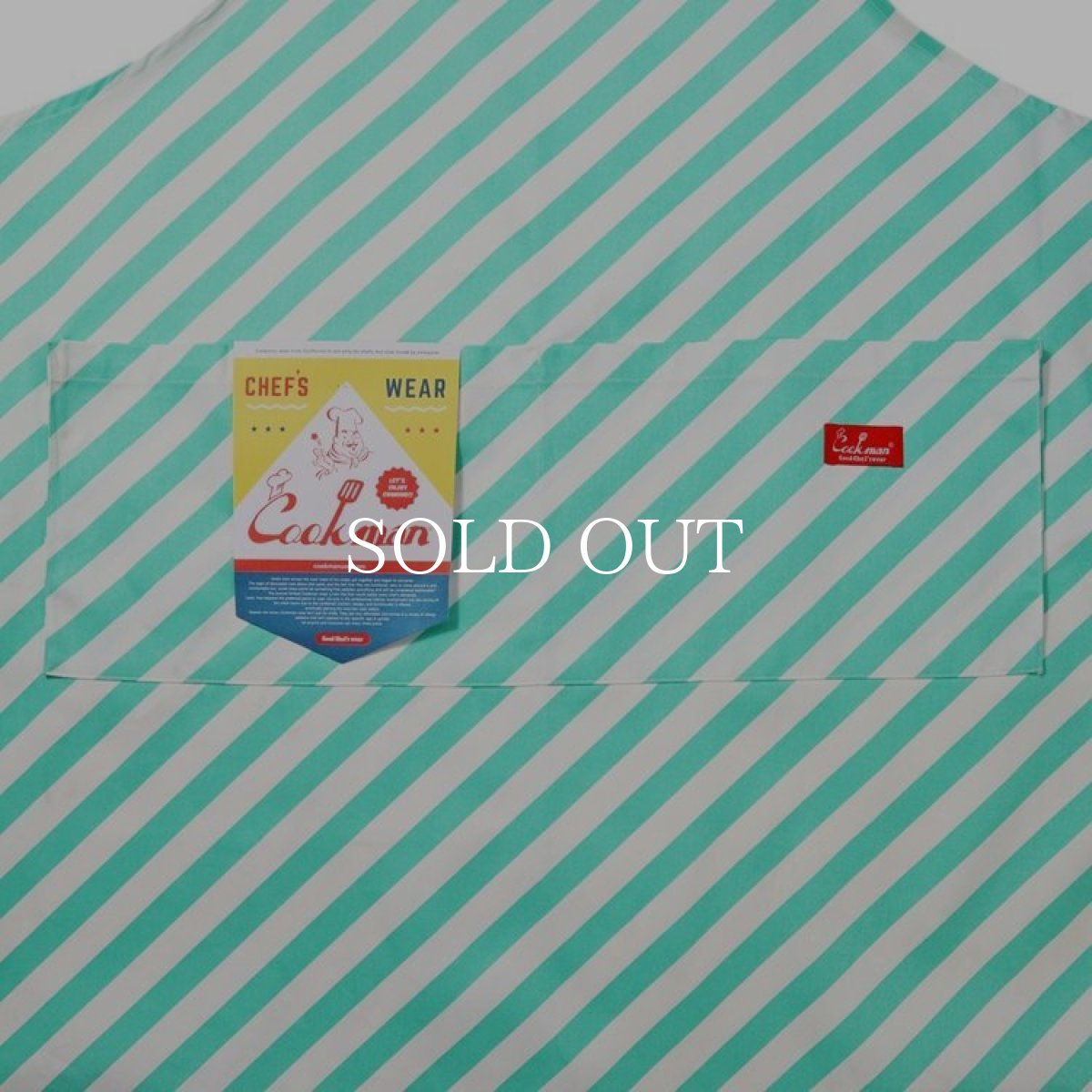 画像6: COOKMAN  ワイドポケットエプロン Wide Pocket Apron Candy Stripe Mint (6)