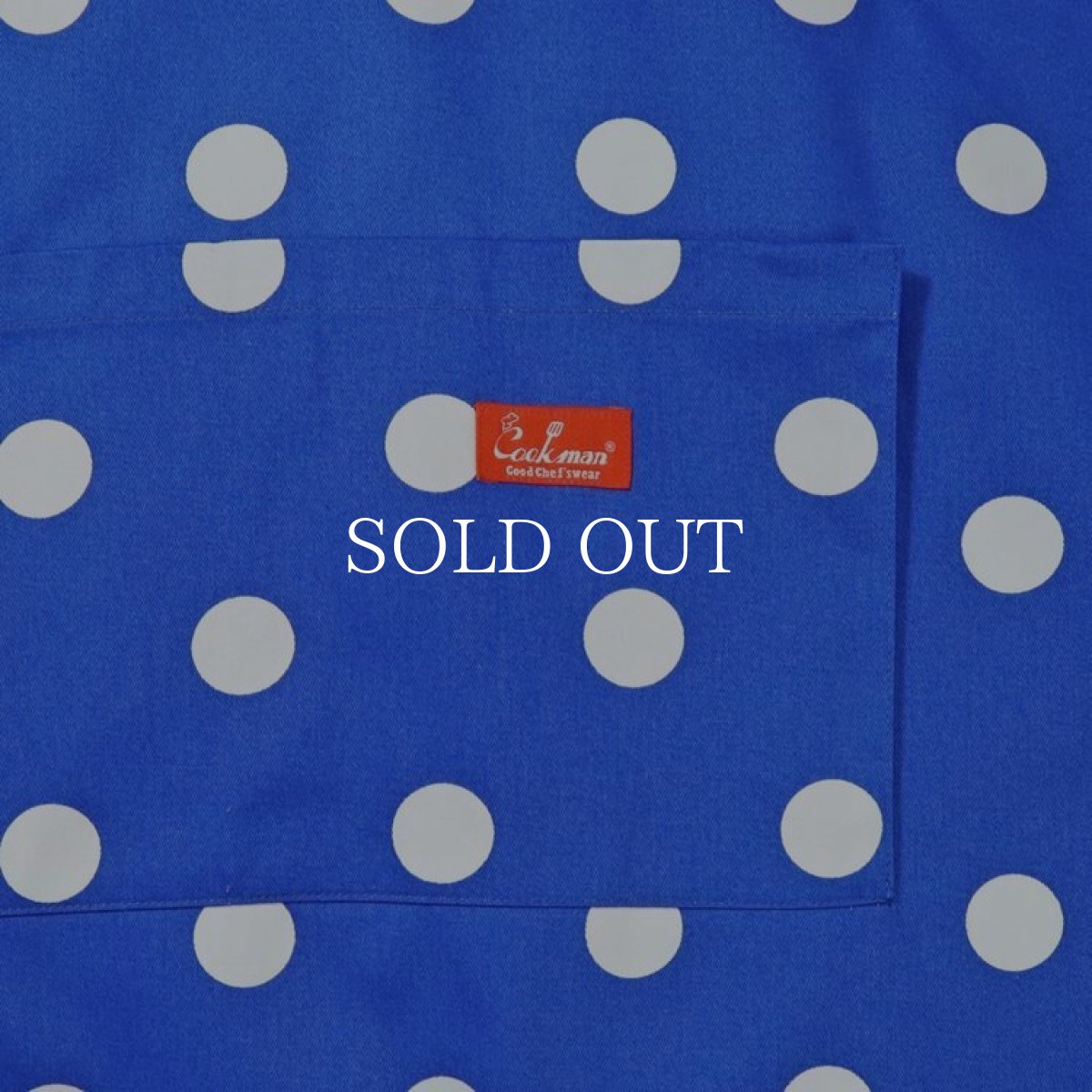 画像4: COOKMAN  ワイドポケットエプロン Wide Pocket Apron Dots Blue (4)
