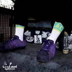 画像6: COOKMAN  ソックス Rib Crew Socks CMLA logo White (6)