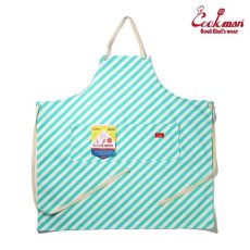 画像2: COOKMAN  ワイドポケットエプロン Wide Pocket Apron Candy Stripe Mint (2)