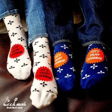 画像10: COOKMAN  ソックス Crew Socks Bandanna Cross White (10)