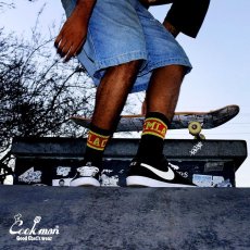 画像8: COOKMAN  ソックス Rib Crew Socks CMLA logo Black (8)