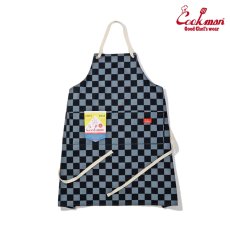 画像1: COOKMAN  ワイドポケットエプロン Wide Pocket Apron Checker Charcoal (1)