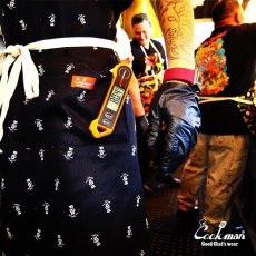 画像9: COOKMAN  ワイドポケットエプロン Wide Pocket Apron Skull Black (9)