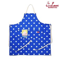 画像2: COOKMAN  ワイドポケットエプロン Wide Pocket Apron Dots Blue (2)