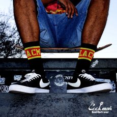 画像9: COOKMAN  ソックス Rib Crew Socks CMLA logo Black (9)