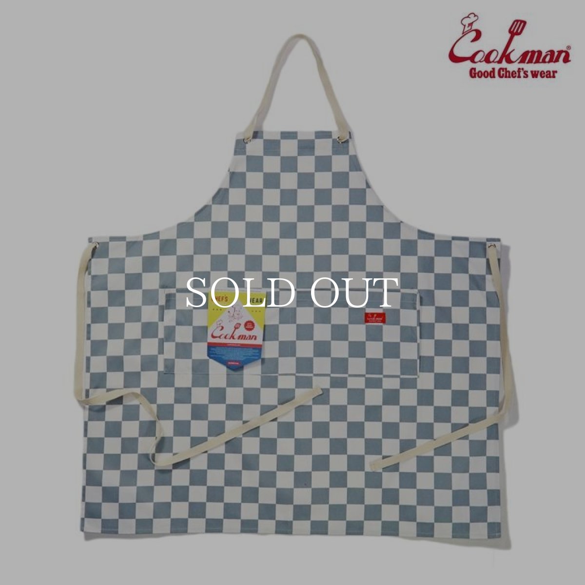 画像2: COOKMAN  ワイドポケットエプロン Wide Pocket Apron Checker Gray (2)