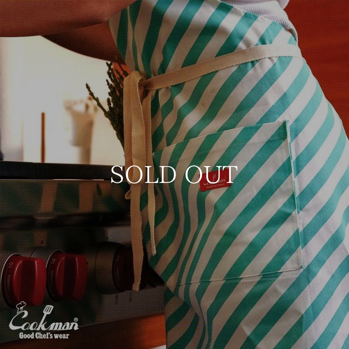 画像7: COOKMAN  ワイドポケットエプロン Wide Pocket Apron Candy Stripe Mint (7)