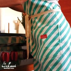 画像7: COOKMAN  ワイドポケットエプロン Wide Pocket Apron Candy Stripe Mint (7)