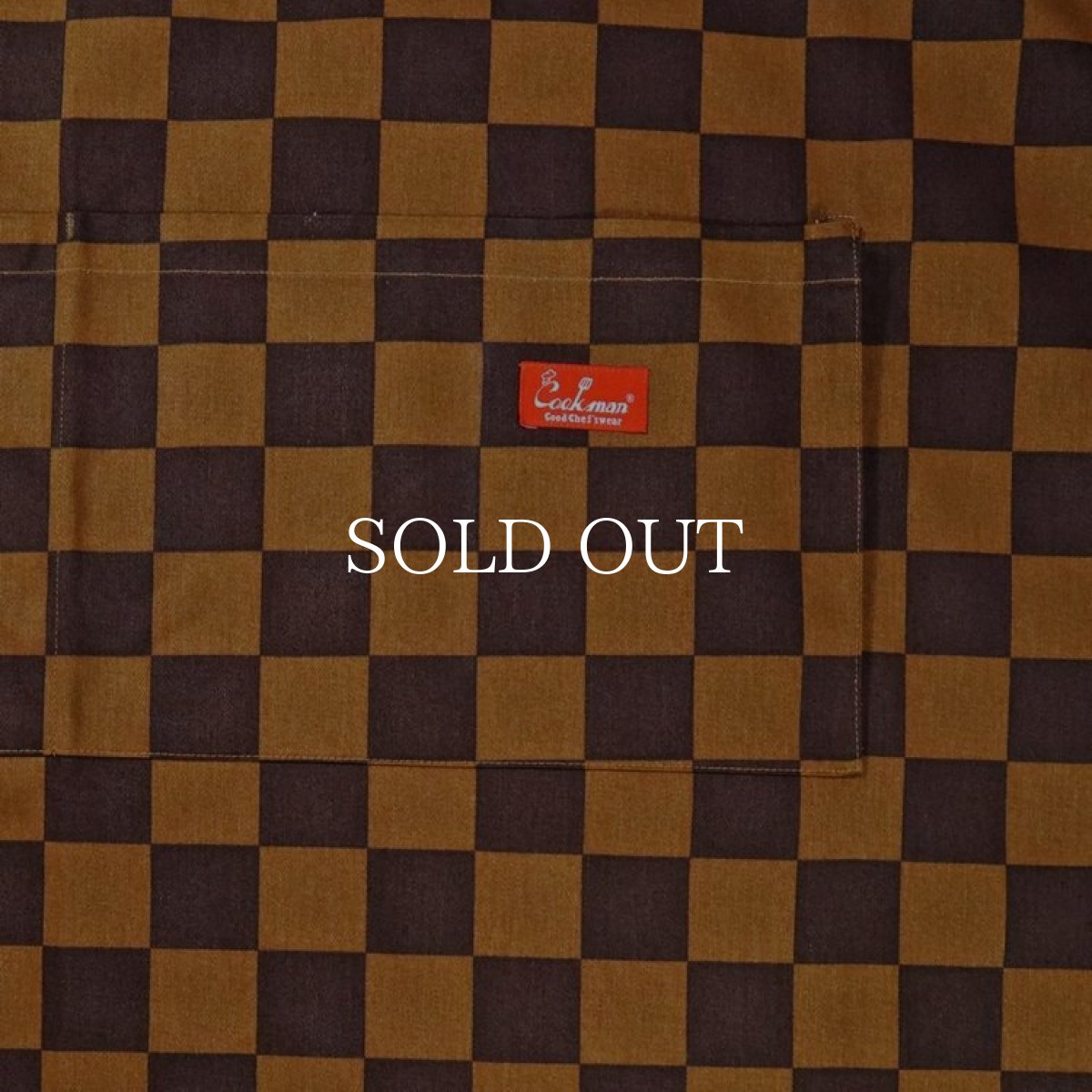 画像4: COOKMAN  ワイドポケットエプロン Wide Pocket Apron Checker Brown (4)