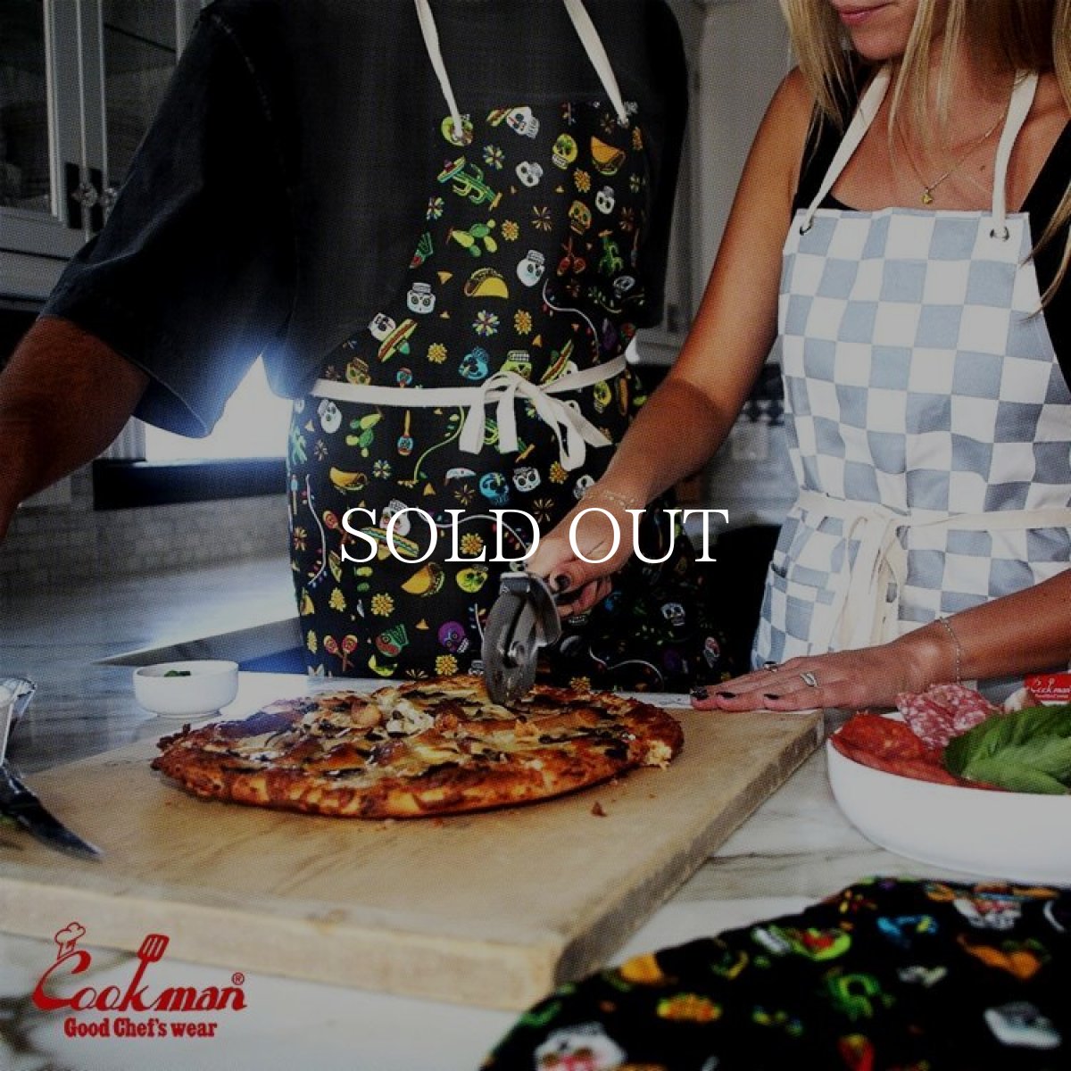 画像9: COOKMAN  ワイドポケットエプロン Wide Pocket Apron Checker Gray (9)