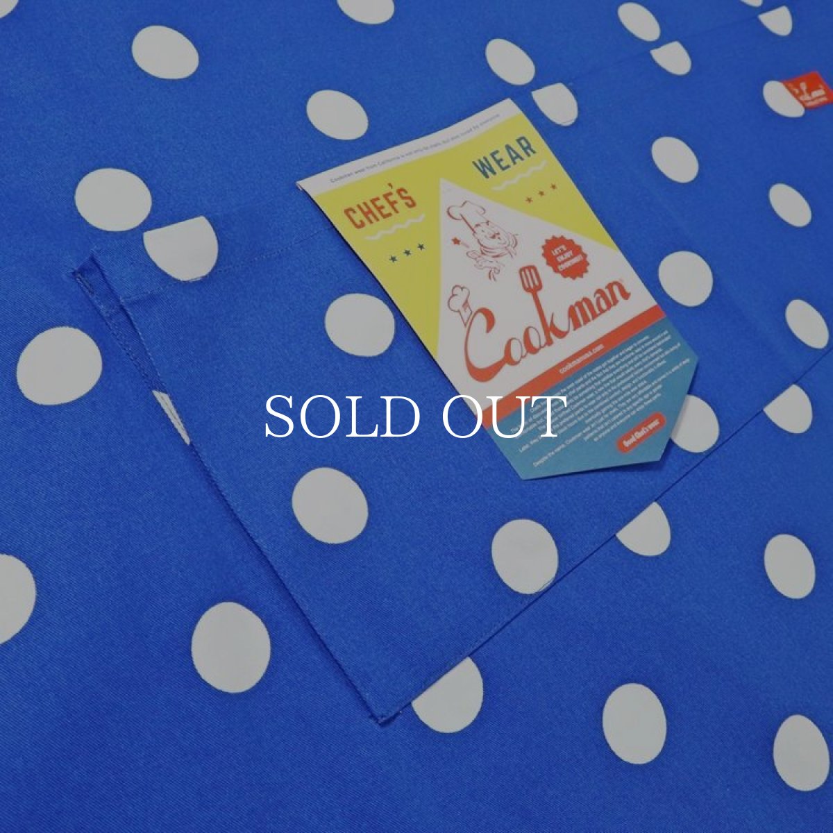 画像5: COOKMAN  ワイドポケットエプロン Wide Pocket Apron Dots Blue (5)