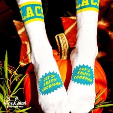 画像12: COOKMAN  ソックス Rib Crew Socks CMLA logo White (12)