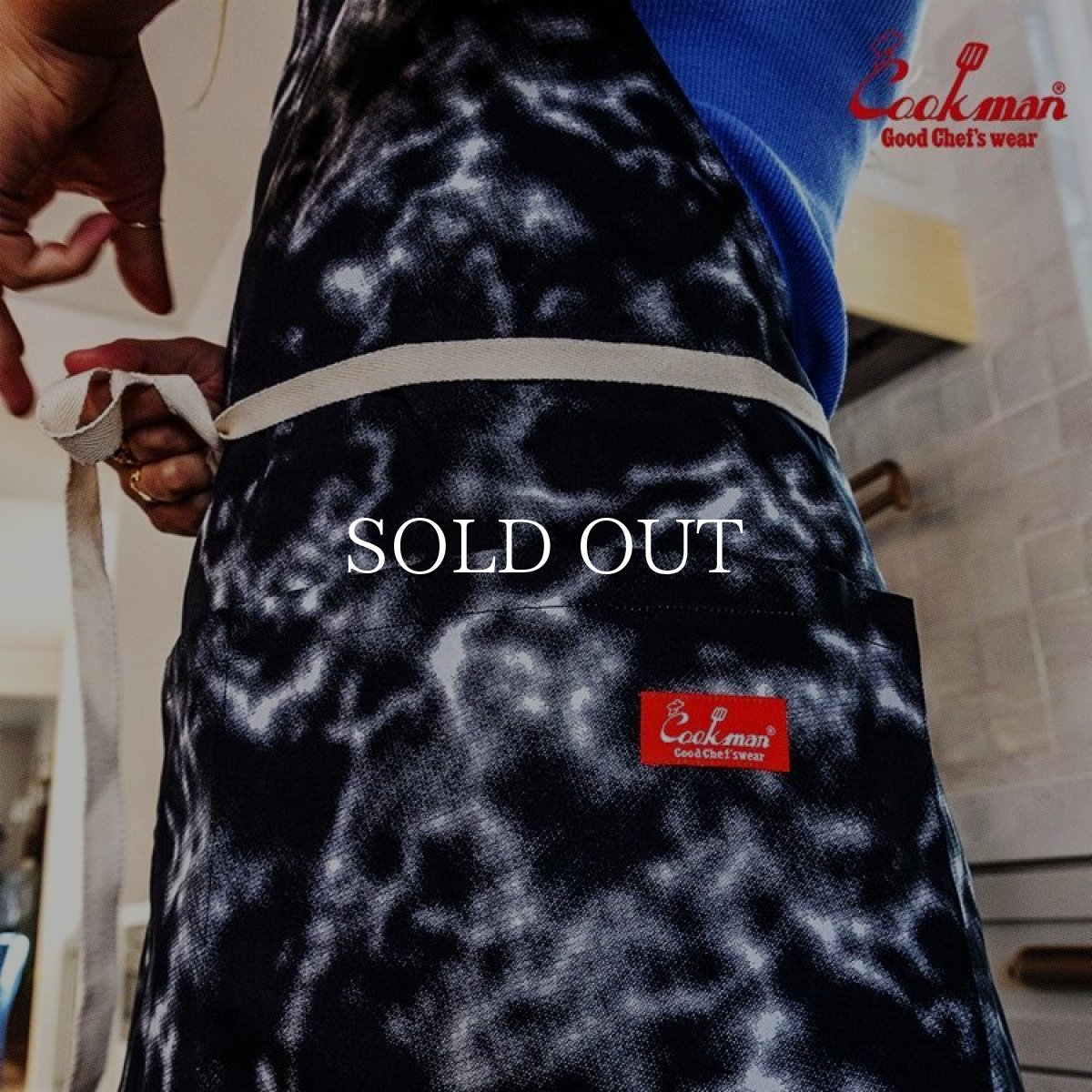 画像15: COOKMAN  ワイドポケットエプロン Wide Pocket Apron Marble Black (15)