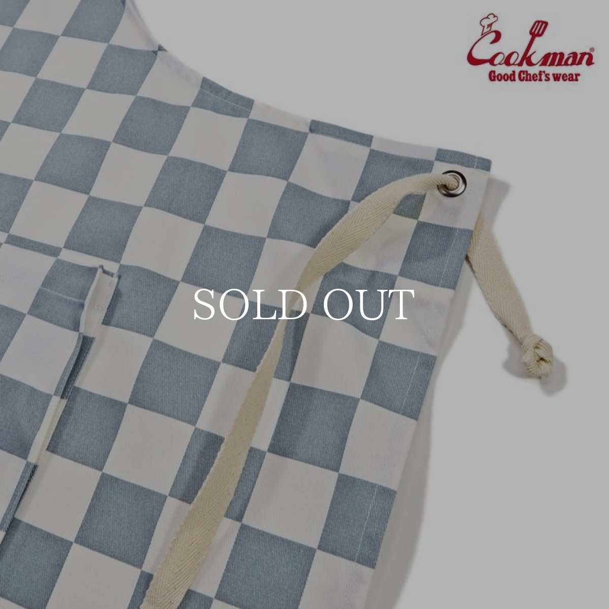 画像3: COOKMAN  ワイドポケットエプロン Wide Pocket Apron Checker Gray (3)