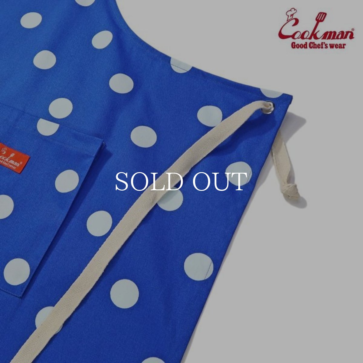 画像3: COOKMAN  ワイドポケットエプロン Wide Pocket Apron Dots Blue (3)