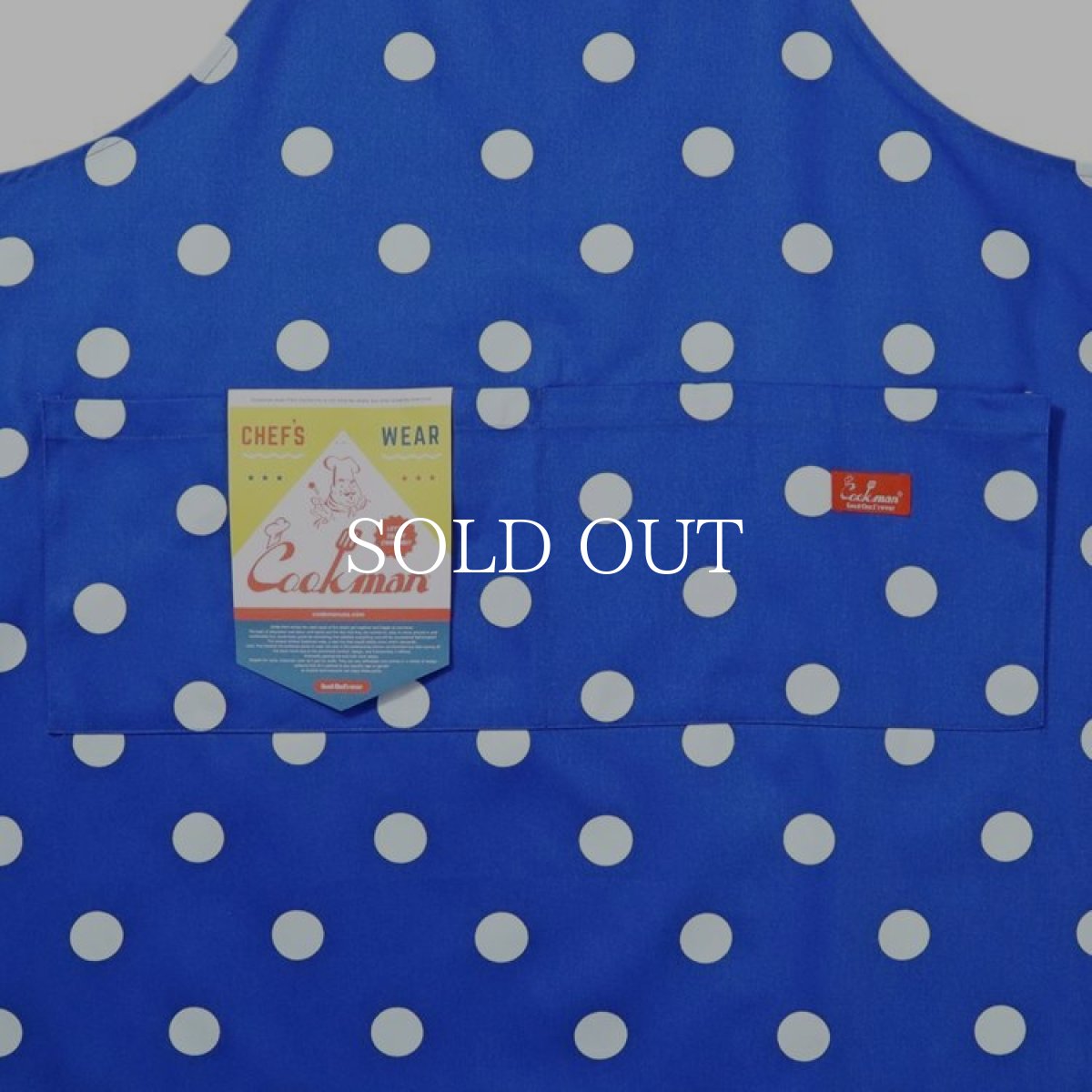 画像6: COOKMAN  ワイドポケットエプロン Wide Pocket Apron Dots Blue (6)