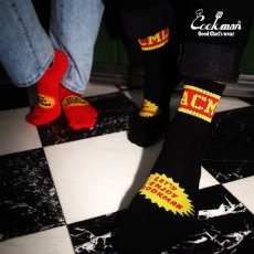 画像14: COOKMAN  ソックス Rib Crew Socks CMLA logo Black (14)