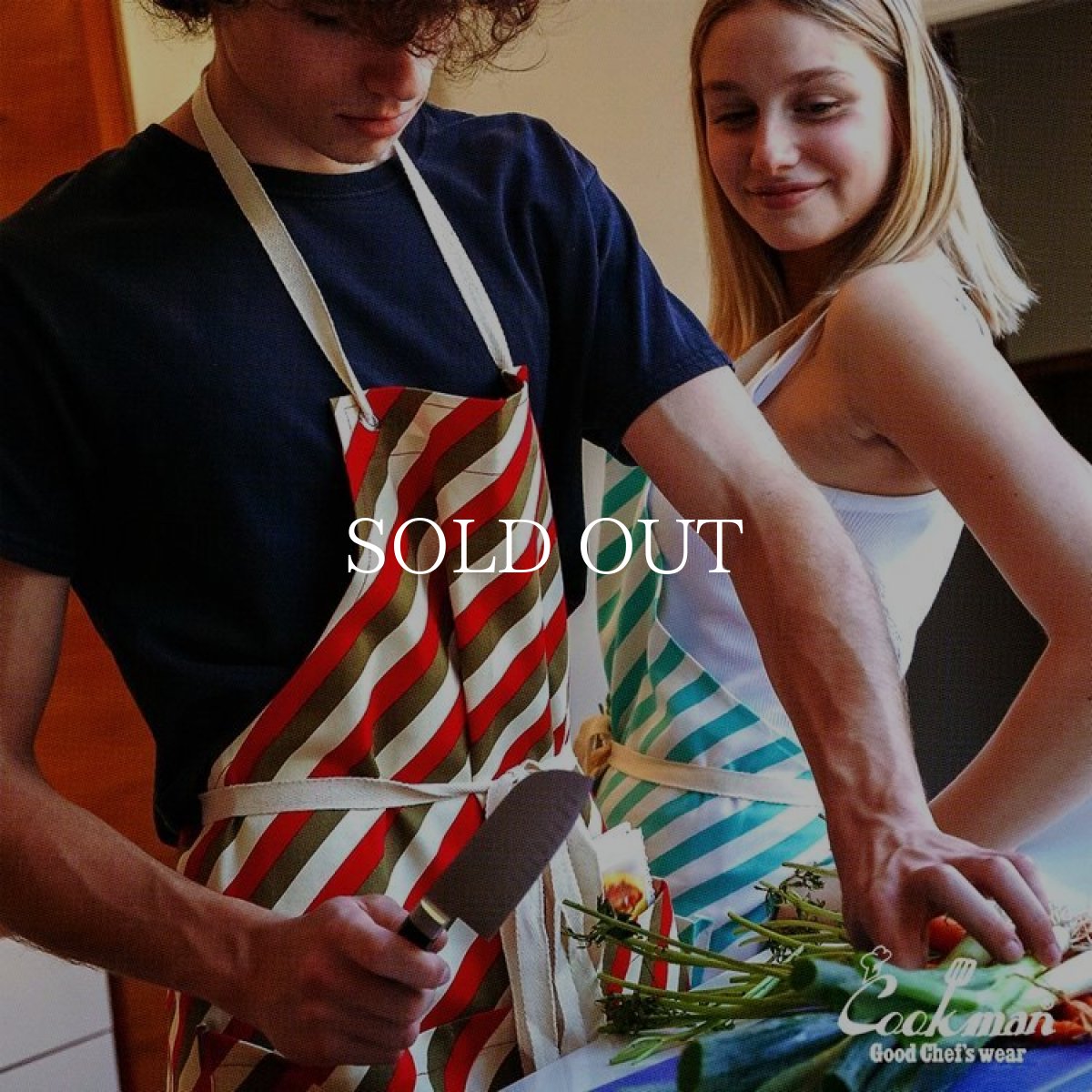 画像9: COOKMAN  ワイドポケットエプロン Wide Pocket Apron Candy Stripe Mint (9)