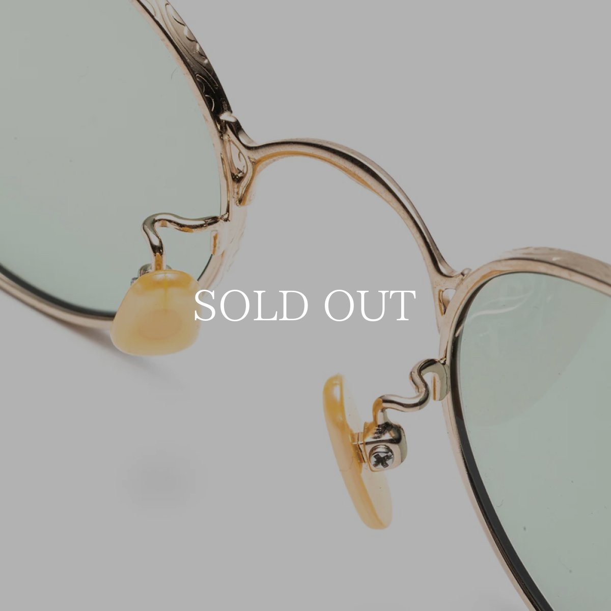 画像9: CALEE  VINTAGE TYPE CIRCLE METAL GLASSES (9)