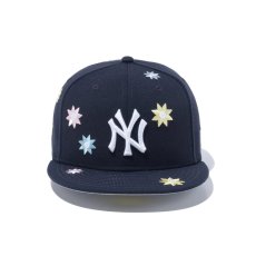 画像2: NEW ERA  59FIFTY MLB Flower Embroidery ニューヨーク・ヤンキース ネイビー (2)
