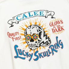 画像4: CALEE  LUCKY SKULL RING LOGO DROP SHOULDER L/S TEE (4)