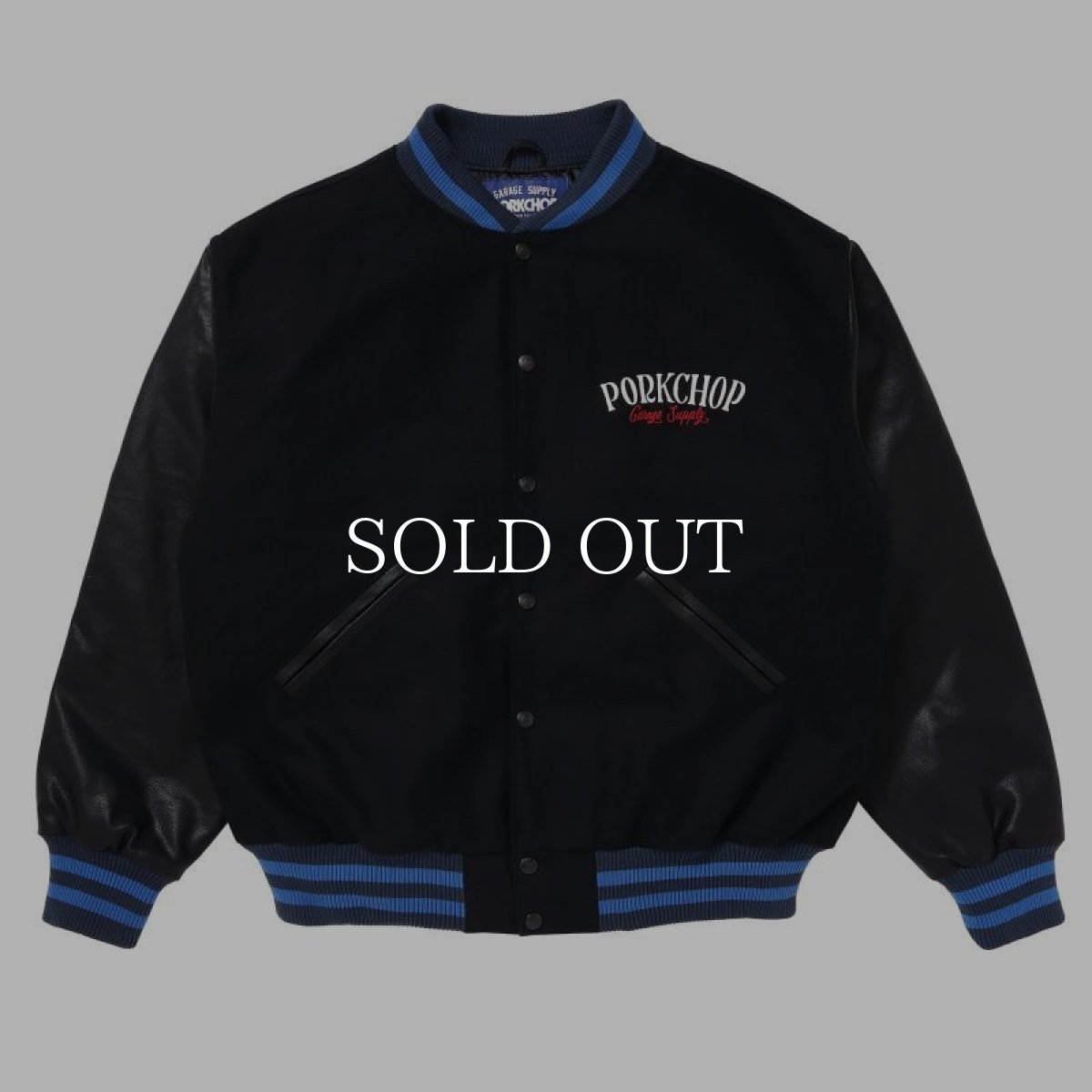 画像1: PORKCHOP GARAGE SUPPLY  MELTON VARSITY JACKET (1)